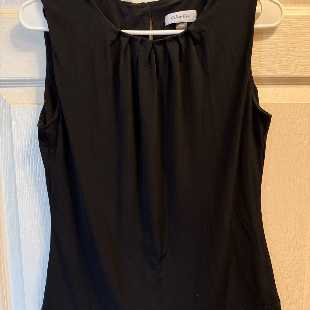 Calvin Klein Black Sleeveless Blouse